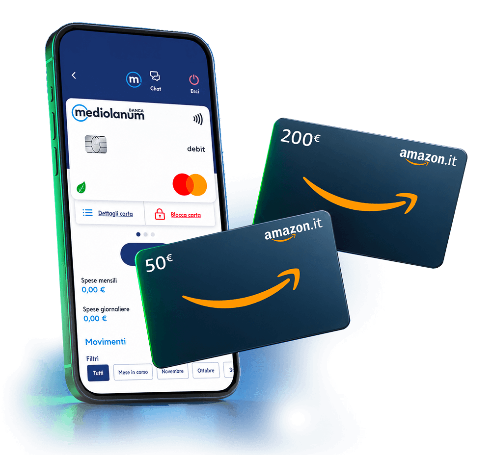 Smartphone con app SelfyConto e Buoni Regalo Amazon.it da 50€ e 200€
